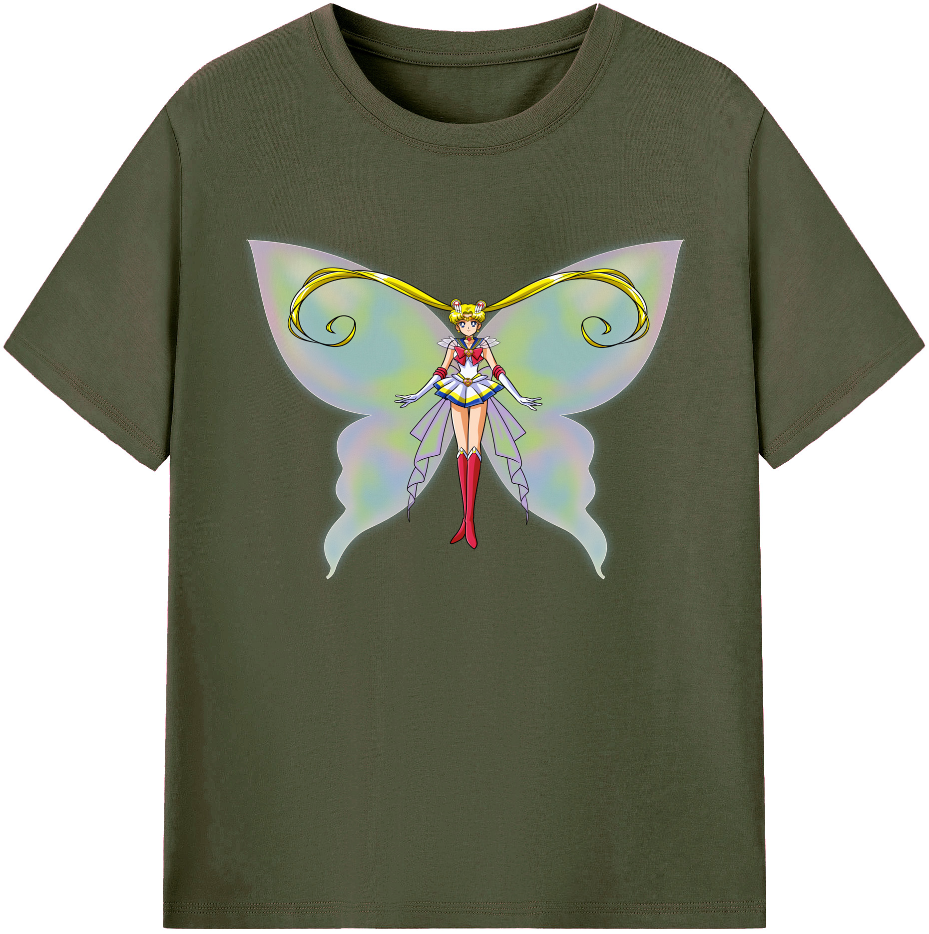 （画像用） 美少女戦士セーラームーン 月野 うさぎ つきの うさぎ Sailor Moon Tsukino Usagi 綿100％ メンズ半袖Tシャツ｜肌触りやわらか＆通気性